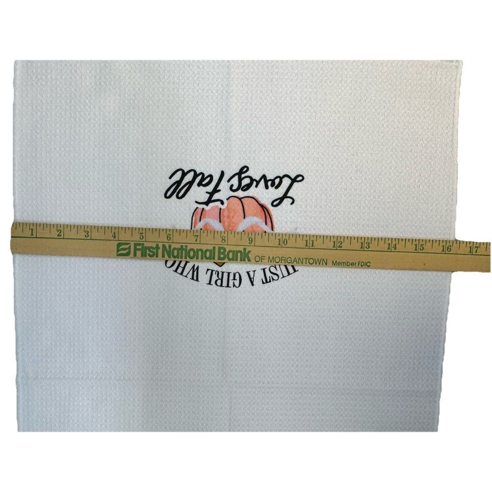 Dish Towel Decorative Just A Girl Who Loves Fall Pumpkin Decor Thanksgiving - Picture 4 of 4